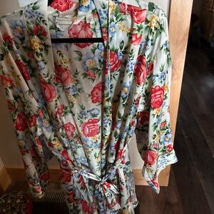 Vintage Victoria’s Secret Floral Satin Robe Silky 90s